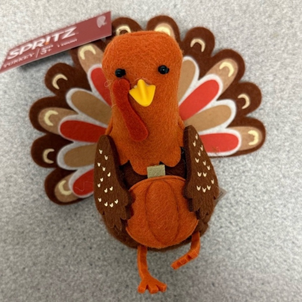 Festive Felt Turkey Decorations (Set Of 3) - Picture 2 of 3